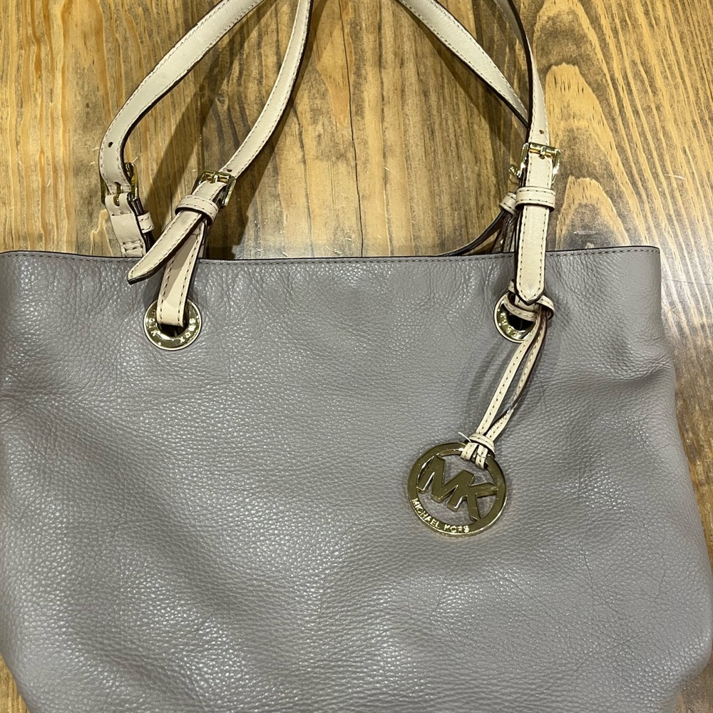 Michael Kors Taupe Leather Shoulder Bag